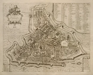 Mapa Padwy, z „Les Villes de Venétie”, 1704, wydana przez Pierre